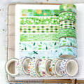 Miniatyrbild 5 av 5: Blommigt Washi Tejp Set, 12 Livfulla Rullar för Konst och DIY-hantverk, Högkvalitativt Papper, Långvarig Färg, Elegant Presentförpackning, Skadar Inte