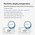 Miniatyrbild 8 av 8: Dubbelkanal LCD-termometer Motortemperaturmätare Digital display med grön bakgrundsbelysning för motorcykelbåt ATV