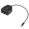 Miniatyrbillede 1 af 5: Krystal Headset Telefon Træningsboks Splitter Adapter Lydstyrkekontrol Intelligent Lyd Lukket