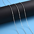 Miniatyrbilde 7 av 8: DIY smykker tilbehør 10 meter kryss O flat kjede spole bulk for armbånd halskjede forlenger sølv 2,2x1,8x0,3 mm
