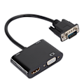 Pikkukuva 2 / 5: VGA-HDMI VGA HD -videomuunnin kaapeli Plug-and-Play -sovitin tietokoneprojektorille
