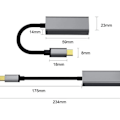 Miniatyrbild 2 av 6: Nätverksadapter, Thunderbolt 3-kompatibel Plug-and-Play USB C till Ethernet-adapter för stabil anslutning, Aluminiumhölje med halkfri design