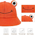 Miniatyrbild 3 av 4: Grodhatt Hink Solhatt för Kvinnor Grod Hinkhatt Sommar Orange