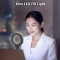 Pikkukuva 1 / 8: 4in Mini LED-rengasvalo pehmeä kauneusvalo täyttövalo klipsillä videopuheluun Live-verkkokokoukseen