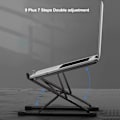 Miniatyrbillede 5 af 5: Justerbar bærbar computer stand dobbelt foldbar bærbar computer skrivebordsstativ aluminium pc riser til varmeafledning