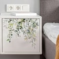 Miniatyrbild 1 av 8: Självhäftande väggdekaler för badrum, för slät yta, giftfritt och hållbart PVC-material, toalettsitsdekal, gröna växtblad