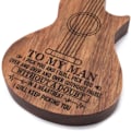 Miniatyrbild 6 av 8: Kreativt Utseende Gitarrplektrumhållare i Trä, Naturligt Trä Hållbar Gitarrformad Portabel Gåva till Gitarrist, 1 Multifunktionell Förvaringslåda