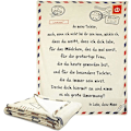Miniatyrbilde 1 av 5: Personlig flanellkonvolutt til min datter mamma for døtre luftpost positiv oppmuntring teppe teppe teppe