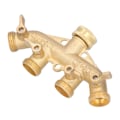Miniatyrbillede 4 af 5: G3/4 4-vejs slangedeler messing havehanehane adapter samleforbindelse vanding tilbehør