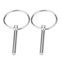 Miniatyrbillede 4 af 5: 2 stk. Universal CNC Billet Aluminium Racing Bonnet Hood Pin Latch Lock Udseende Kit Sort