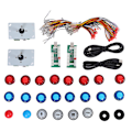 Miniatyrbild 1 av 5: DIY Arcade Game Joystick Set USB Computer Chip Control Panel för PS3/PC Gamepad Button med Ljus