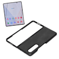 Miniatyrbillede 4 af 8: Læder Smartphone Cover Stødsikkert Telefonbeskyttende Etui til Samsung Galaxy Z Fold 3Sort