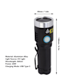 Miniatyrbillede 5 af 5: 20W 365nm LED Ultraviolet Lommelygte USB Genopladelig UV Lommelygte