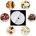Miniatyrbillede 5 af 5: 8 stk. runde silikonedehydratorplader, 13 tommer non-stick frugtdehydratormåtter, genanvendelig dampmåtte netark til frugttørrer (8, 13x13 tommer)