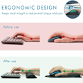 Miniatyrbild 3 av 7: Ergonomisk Design & Smärtlindring: Handledsstöd i Memory Foam för Tangentbord, Material som Andas, Halkfri Botten för Kontor & Hem