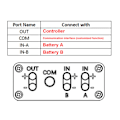 Miniatyrbillede 7 af 8: Elektrisk cykel dobbelt batteri afladningskonverter dobbelt batteri parallel modul adapter 20V‑72V 40A
