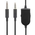 Miniatyrbilde 4 av 5: TPE Svart bærbar spillhodesett hodetelefon lydkabel med 3,5 mm plugg for Logitech Astro A10/A40/A30/A50