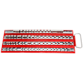 Miniatyrbillede 2 af 2: Heavy Duty Socket Bakke Rack Organizer 1/2 1/4 3/8 Tommer Garage Værksted Skinne Værktøjsholder 80stk