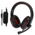 Miniatyrbillede 2 af 5: Headset til computerspil med hovedmontering - Høj ydeevne til PS4 (sort rød)