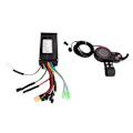 Miniatyrbild 4 av 8: Elektrisk Cykelkontroller med Sinusvåg Tri Mode, 24V-48V Spänningskompatibilitet, Intelligent Display för Detaljerad Information, Lampfunktionalitet