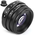 Pikkukuva 2 / 7: 35mm F1.6 C-kiinnitys Suuri aukko Manuaalinen kiinteä tarkennus Muotokuva Kameraobjektiivi Lisävaruste musta