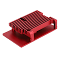 Miniatyrbild 3 av 5: CNC-bearbetad aluminiumlegering med extern slits inbyggd varm kolonnkapsling för Raspberry Pi 4 (röd)