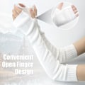 Miniatyrbilde 4 av 5: Fingerløse armvarmere for kvinner Vinter Stretchy Hansker Akryl Hansker 50cm Ekstra lange hansker
