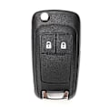 Miniatyrbillede 3 af 5: Sort 2 knapper Flip bilnøgle Fob sag skal udskiftning tilbehør passer til Opel
