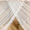 Miniatyrbillede 1 af 3: Luksus Prinsesse Fire Hjørne Stolpe Seng Gardin Baldakin Netting Myggenet Sengetøj (L)