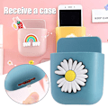 Miniatyrbilde 5 av 5: Tegneserieoppbevaringsboks Veggmontert oppbevaringsbeholder Søt telefonoppbevaringsboks for hjemmedekorasjon (Daisy Pattern)