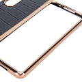 Miniatyrbild 4 av 8: Telefonskal skyddande fodral för Samsung Galaxy Z Fold 4 Nano Plating Krokodil mönster äkta läder reptåligt blått