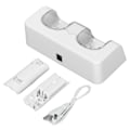 Miniatyrbild 4 av 5: Fjärrkontrollbatteriladdare med strömsladd Stabil bärbar dubbel laddningsstation Dock för Wii Game Remote Control Battery
