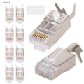 Miniatyrbillede 3 af 5: 10 stk. afskærmede RJ45 8P8C CAT7 30GIP kommunikationsnetværksserverkonnektorer Ethernet-kabel RJ45