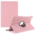 Miniatyrbilde 1 av 5: Beskyttelse Samsung Galaxy Tab A9+ Deksel Roterende 360° Litchi Tekstur Rosa