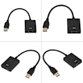 Miniatyrbillede 3 af 5: USB 3.0 til Vedio Ekstern Adapter Konverter Overførselskabel til PC / Bærbar / HDTV