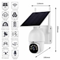 Miniatyrbild 7 av 7: Trådlös solcellssäkerhetskamera, Panorering Tilt Zoom Utomhus Wi-Fi-kamera med fullfärgs mörkerseende, Tvåvägssamtal, Molnlagring för oöverträffad hemsäkerhet