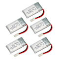 Miniatyrbillede 4 af 5: 5 stk. 3,7V 550mAh fjernbetjening UAV-batteritilbehør til Hubsan X4 H107 H107L H107D MJXRC F47 DFD F180 RC-drone
