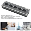 Miniatyrbilde 7 av 8: Mini 5-tasters tastatur Bluetooth trådløs USB kablet dobbel modus demp mute snarvei multifunksjon for PC datamaskin skrivebord