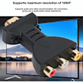 Miniatyrbild 4 av 5: Guldpläterad Interface HDMI till RCA Adapter, Analog Signalöverföring för Hög Definition, Projektoradapter Full HD Stöd, Hemmabiosystem