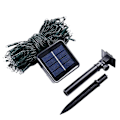 Miniatyrbillede 1 af 6: Solar Lyskæde Udendørs 7M 50 LED Vandtæt Stjerne Dekorativ Jule Solcellelampe til Fest, Bryllup, Have, Butik, Hjem Udendørs (Gul) Blanc