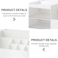 Miniatyrbillede 3 af 5: Kosmetisk/Makeup Vanity Organizer Box, Mini Skrivebordsopbevaring til Kontorartikler, Badeværelsesdisk eller Kommode, 24*12*9cm