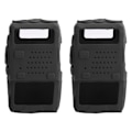 Pikkukuva 1 / 5: 2 kpl Mini Walky Talky Silikoni Suojakuori Kaksitie Radio Suoja Baofeng UV5R (Musta)
