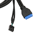 Miniatyrbild 3 av 5: USB Front Panel 2 USB2.0 2 USB3.0 Hög Hastighet Överföring 5.25in Dator Expansionskort 4 Portar