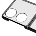 Miniatyrbillede 3 af 8: Sammenklappelig mobiltelefonbeskyttelse etui elektroplet PC telefoncover til Huawei P50 Pocket mobiltelefon sort
