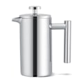 Miniatyrbillede 1 af 5: 350ML Dobbelt Væg Rustfrit Stål Kaffemaskine Fransk Press Te Kande med Filter