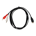 Miniatyrbilde 1 av 5: 4-pin til 2 RCA-kabel 4-pin hann til 2RCA hann Y-splitter adapterkabel for DVD-spillere videokameraer dekoderbokser videospillere 4,9 fot