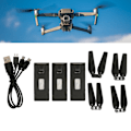 Miniatyrbild 1 av 8: 3PCS 3.7V 1800mAh Drönare Batteri Plug and Play RC UAV Batteri med Propellerblad för E88 E88PRO E525 E99 E99PRO P1 K3 S1