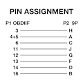 Pikkukuva 8 / 8: Kuorma-auton diagnostiikkarajapinta naaras 16-pin OBD2 9-pin adapterikaapeli autodiagnostiikkatyökalulle