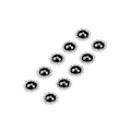 Miniatyrbillede 1 af 5: 10 stk. 20mm DIY halvrunde perleperler Scrapbooking-dekoration flad bagside (sort)