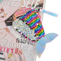 Miniatyrbild 3 av 5: Sequin Hand Strap Myntväska Mermaid Svans Myntväska - Färgglad